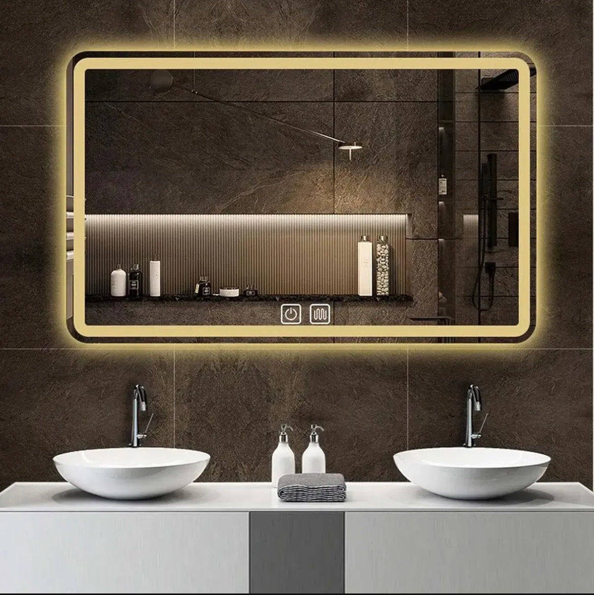 Espejo led 3 tonos y desempañador