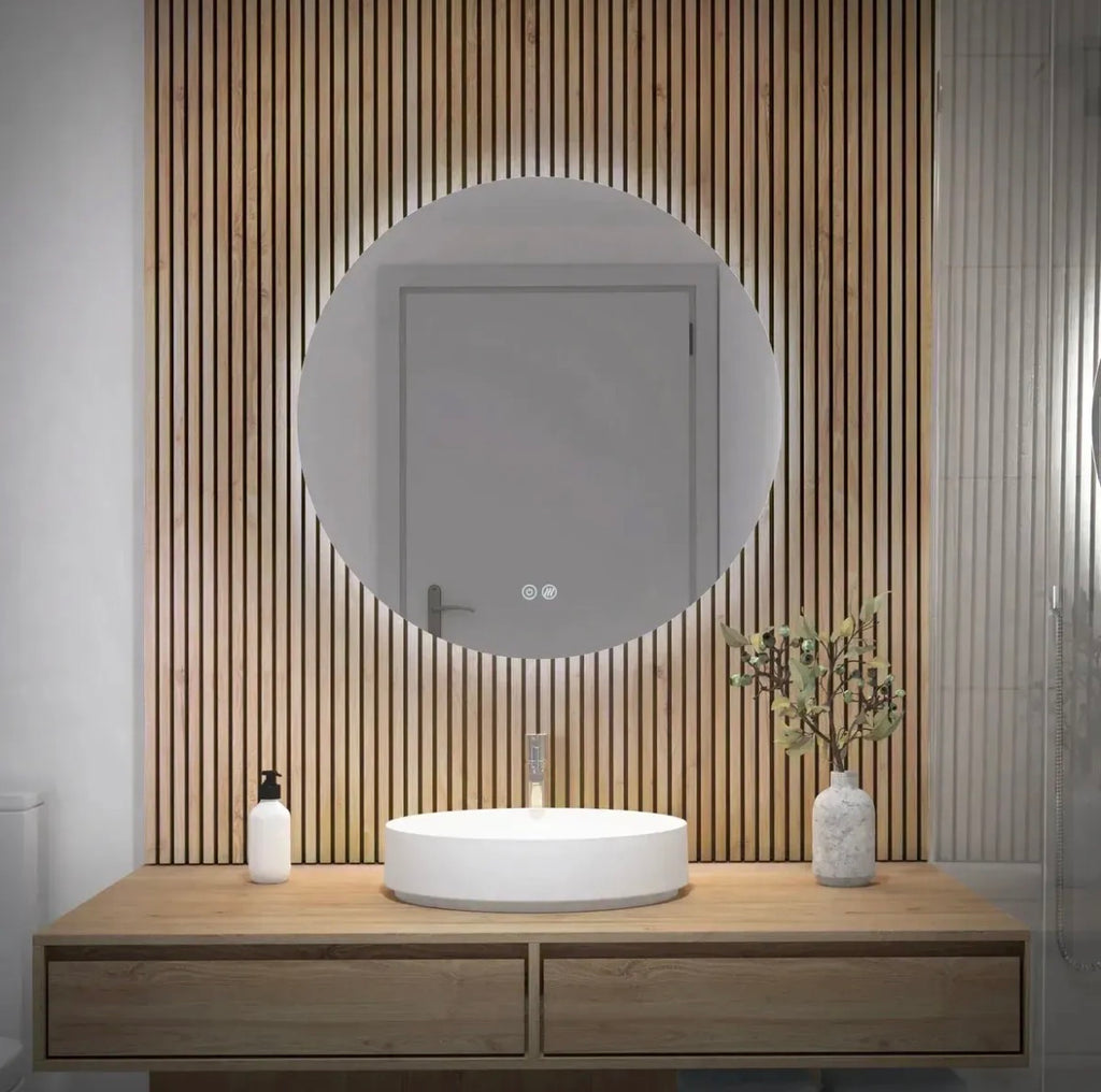 Espejo led 60 cm tres tonos y desempañador