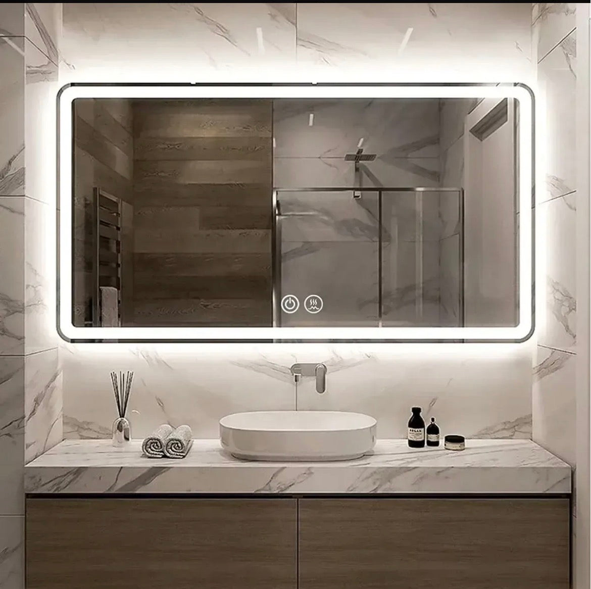 Espejo led 3 tonos y desempañador