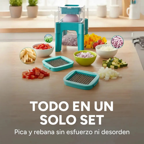 Cortador Picador De Verduras Multifunción 6 Piezas