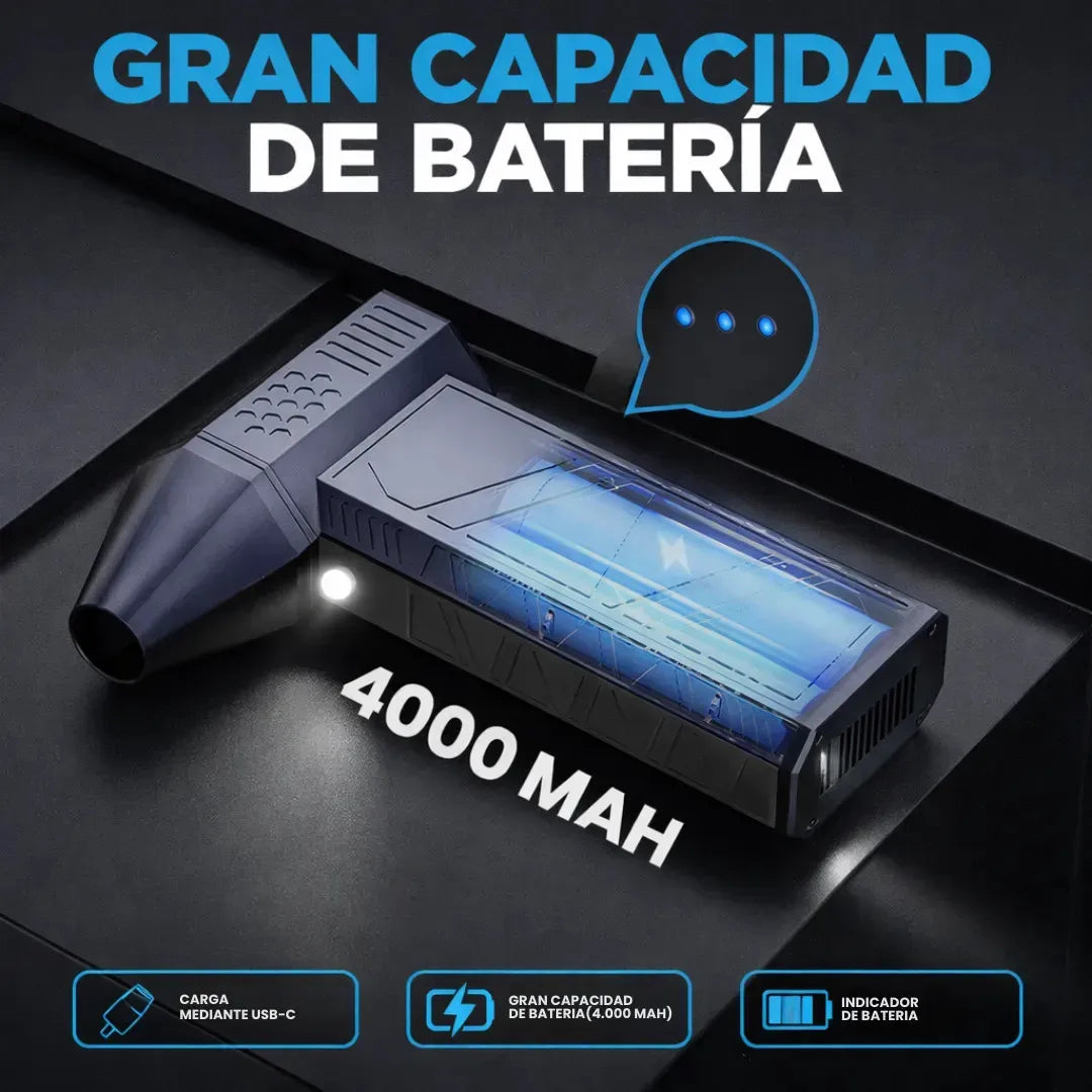 Mini Turbina Sopladora Y Aspiradora Turbo Aire Comprimido Limpieza Pc Autos