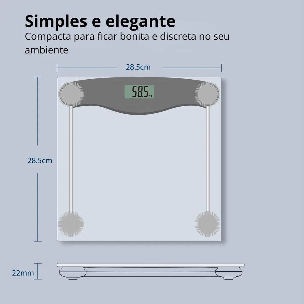 Báscula de baño digital de alta precisión para fitness, con capacidad para hasta 180 kg, con pantalla LCD