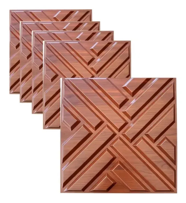 Panel Autoadhesivo Revestimiento Pared Símil Madera Marron