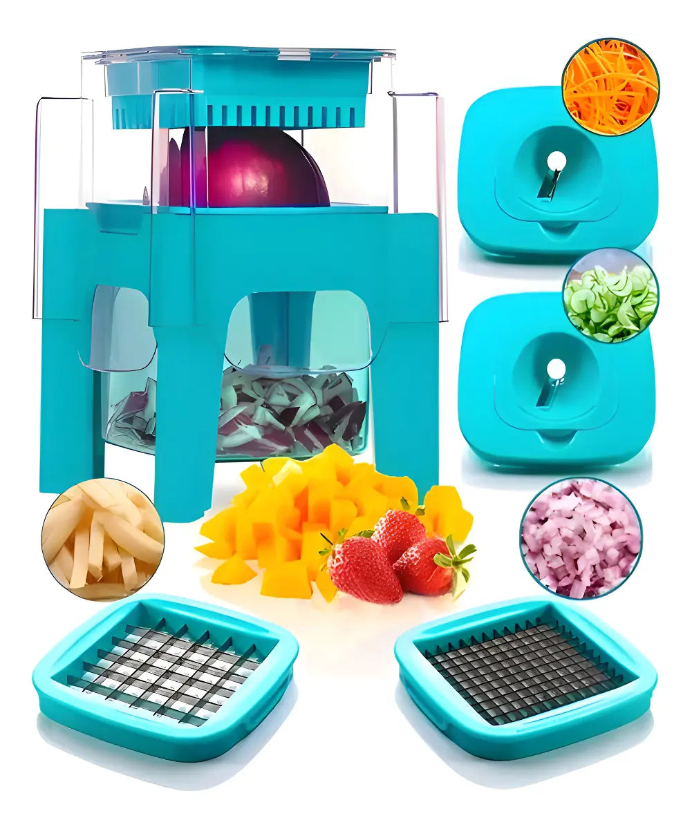 Cortador Picador De Verduras Multifunción 6 Piezas