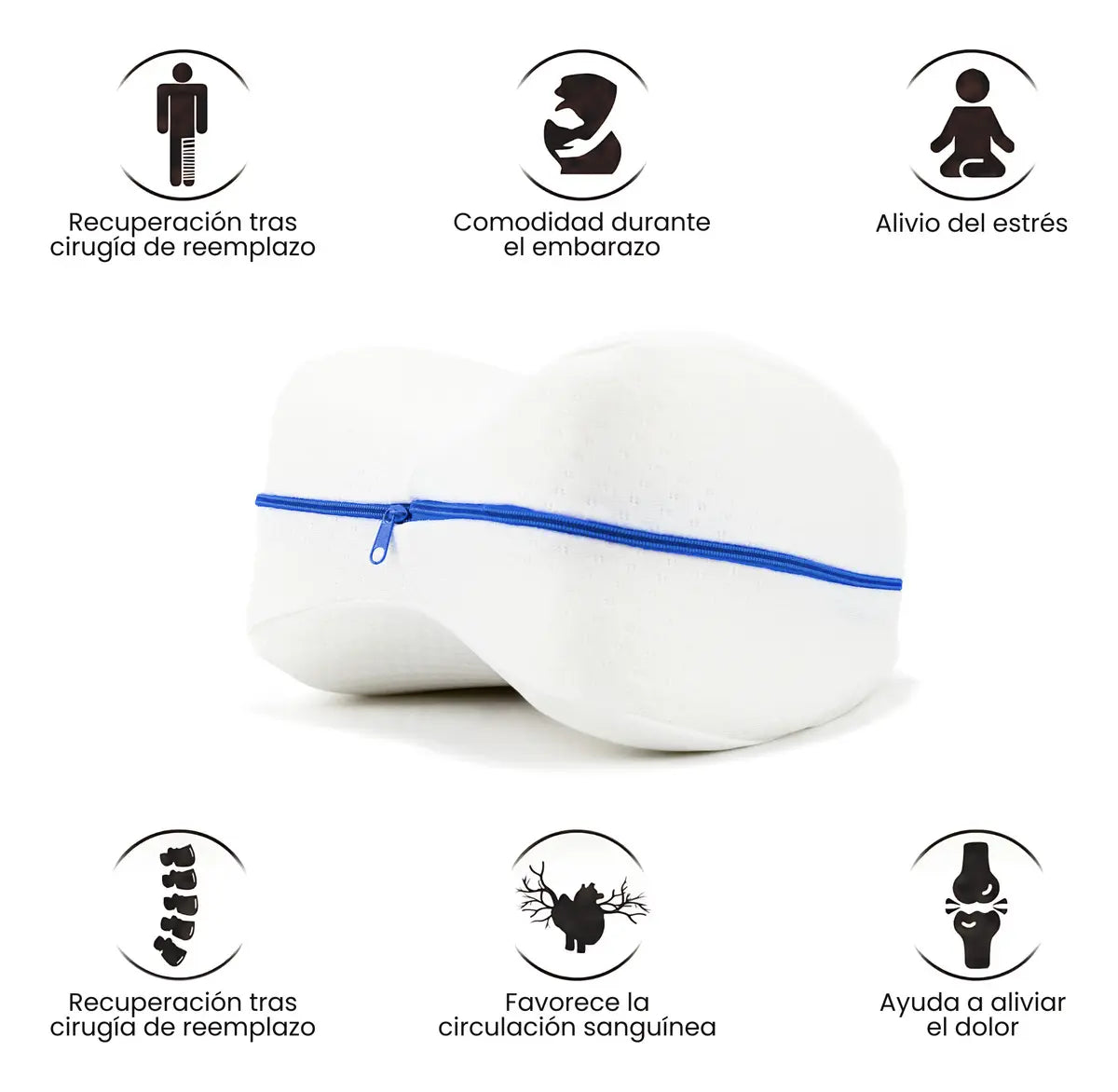 Almohada De Descanso Piernas Rodilla Ortopedica Suave